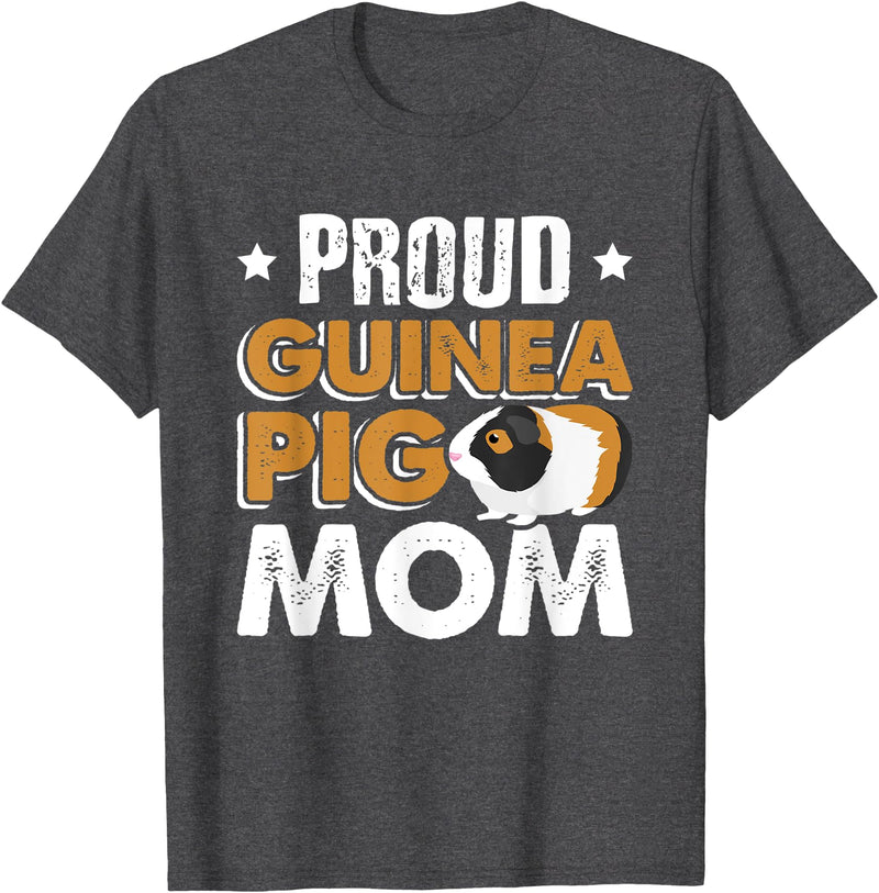 Proud Guinea Pig Mom TeeActivity Funny Guinea Pig Gift Tee Proud Guinea Pig Mom T-Shirt - Dark Heather Grey