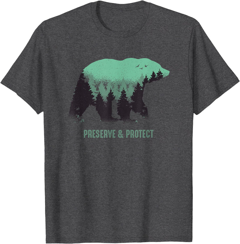 Preserve & Protect National Park Bear Preserve & Protect Vintage National Park Bear T-Shirt - Dark Heather Grey