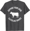 Charolais Cow Support Charolais Cow Cattle Farmer Meat T-Shirt - Dark Heather Grey