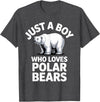 Polar Bear Gift Polar Bear Accessories & Stuff Cute Polar Bear Art for Boys Kids Men Arctic Polar Bear T-Shirt - Dark Heather Grey
