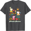 Peppa Pig Friends Forever Rebecca Rabbit & Suzy Sheep T-Shirt - Dark Heather Grey