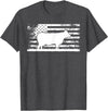 Funny Charolais Rancher Gift for Cattle Lover American Flag - American Cow Charolais Rancher T-Shirt - Dark Heather Grey