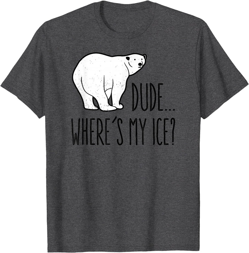 Polar Bears Against Climate Change Climate Change Polar Bear Environmentalist Gift T-Shirt - Dark Heather Grey