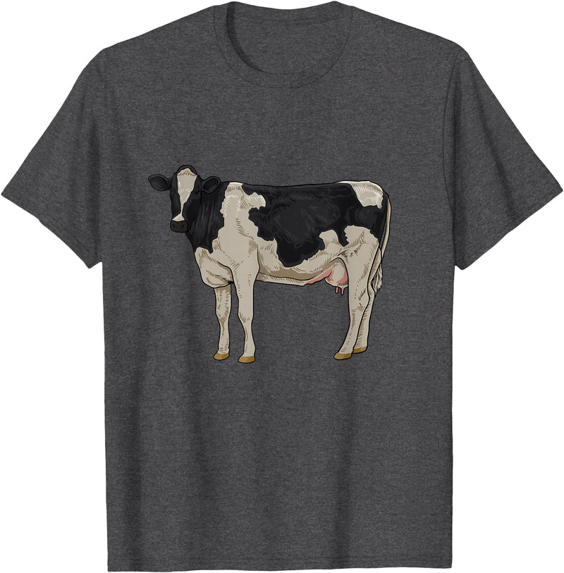 Cows and cattle Drawing of a Holstein cattle T-Shirt - Dark Heather Grey