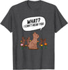 What? I Can't Hear You Funny Chocolate Bunny Rabbit T-Shirt in Dark Heather Grey