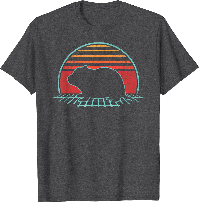 Hamster Lover Animal Retro Vintage 80s Style T-Shirt - Dark Heather Grey