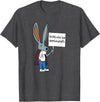 Obstaculos Son Oportunidades - Rabbit with Sign T-Shirt in Dark Heather Grey