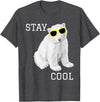 Cool bleiben Eisbär Stay Cool Cute Baby Polar Bear Cub with Sunglasses T-Shirt - Dark Heather Grey