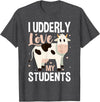 Cow Lover Gift Co. Cow Teacher Lover T-Shirt - Dark Heather Grey