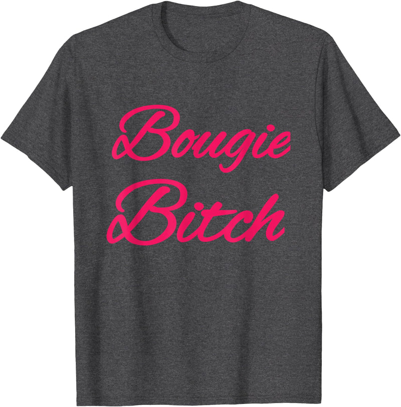 Mood wear Bougie Bitch T-Shirt - Black, Small - Modern Fun, Letter Print - Halloween, Party, Birthday, Christmas - Women,