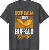 Buffalo Wings Fried Chicken Hot Wing Sauce T-Shirt - Dark Heather Grey