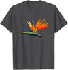 DDD Flowers Bird of Paradise Flower T-Shirt - Dark Heather Grey