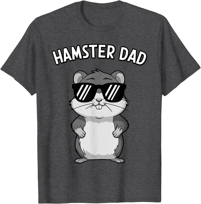 Funny Hamster Design for Men Dad Boys Animal Hamster Lover T-Shirt - Dark Heather Grey