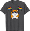 Gay Pride Shirts LGBTQ Ally LGBT Men Women Gift Gay Guinea Pig Rainbow Flag LGBT Pride Month Men Women Kids T-Shirt - Dark Heather Grey
