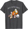 Antidepressants Rabbit Cute Bunny Funny Rabbit Lover T-Shirt in Dark Heather Grey