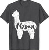 Happy Mothers Day Shirt Cute Gift Ideas Cute Proud Mama Llama Alpaca Happy Mothers Day Gift Shirt T-Shirt - Dark Heather Grey