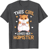This Girl Loves Her Hamster Hammy Girls Hamster Lover T-Shirt - Dark Heather Grey