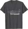 Bear Cave Designs - USA Republic P-47D Thunderbolt T-Shirt - Dark Heather Grey