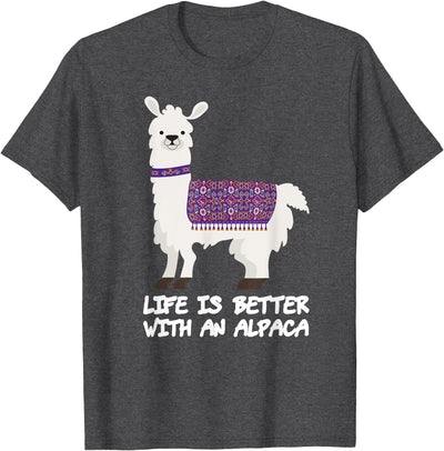 LLAMA T-SHIRT Life Is Better With An Alpaca T-Shirt Birthday Gift Idea