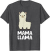Llama Mama And Llama Papa Gifts Women Llama Mom Mama Llama T-Shirt - Dark Heather Grey