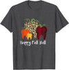 Autumn Thanksgiving Dental Assistant Outfit Happy Fall Y'all - Thanksgiving Halloween Dental Hygienist T-Shirt - Dark