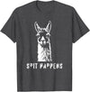 Funny Llama Spit Happens - Llama Drama T-Shirt - Dark Heather Grey