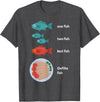 Funny Jewish Food Humor Hannuka Apparel Gefilte Fish One Fish Red Fish Hannuka Jewish Festival Light T-Shirt - Dark Heather Grey