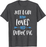 Angry Ant Graphics - Duroc Pig Just a Girl Who Loves Her Duroc Pig T-Shirt - Dark Heather Grey