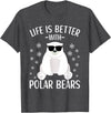 Polar Bears Accessories for Men Women & Kids Life Is Better With Polar Bears Cool Polar Bear for Kids T-Shirt - Dark Heather Grey