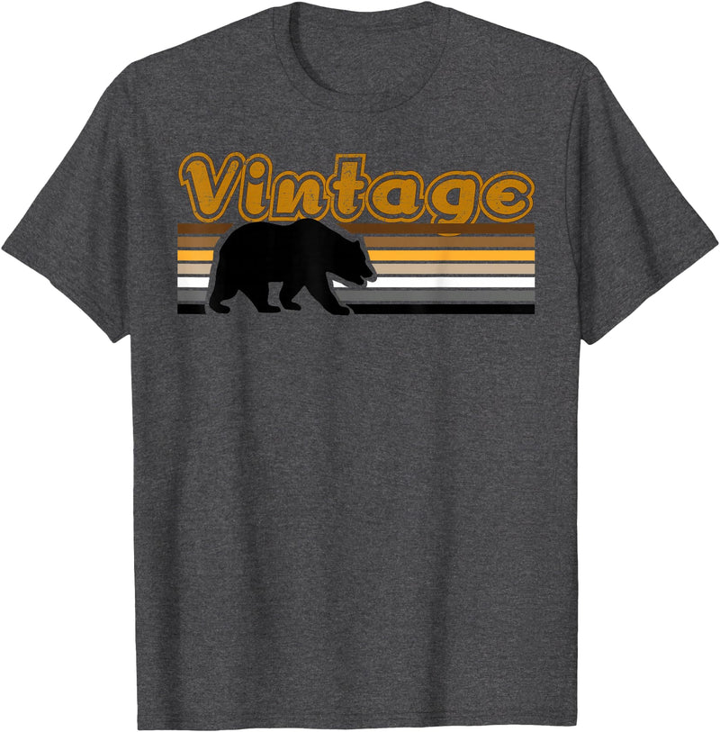 Equal Rights Gay Bear Sânpebe Designs Vintage Gay Bear T-Shirt - Dark Heather Grey