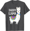 Birthday Llama Shirts Gift Daddy Llama Funny Father's Day Shirt Men, Dad, Dad Birthday T-Shirt - Dark Heather Grey