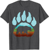 Big Bear Grizzly Paw Gift Design Big Texas Bear Claw Gift Design Idea For Bear Fans T-Shirt - Dark Heather Grey
