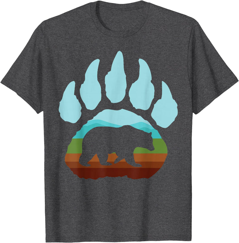 Big Bear Grizzly Paw Gift Design Big Texas Bear Claw Gift Design Idea For Bear Fans T-Shirt - Dark Heather Grey