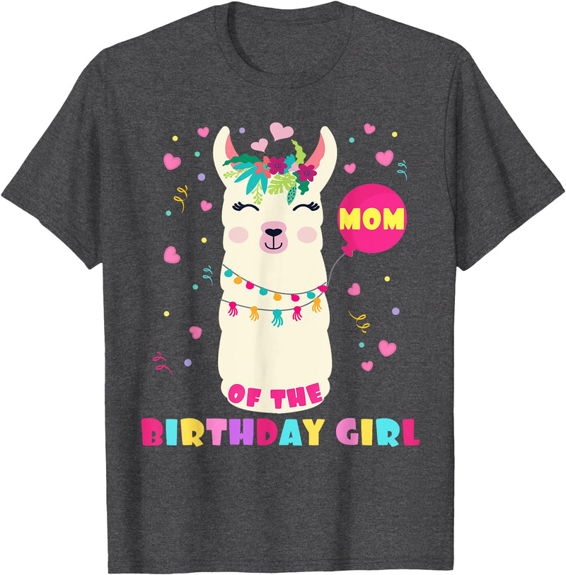 Llamazing Birthday Party Outfit Llama Lovers Mom Of The Birthday Girl Cute Mama Llama Alpaca Llamazing T-Shirt - Dark Heather Grey
