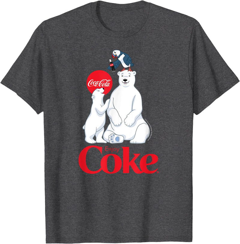 Coca-Cola Company Coca-Cola - Polar Bears and Coca-Cola T-Shirt - Dark Heather Grey