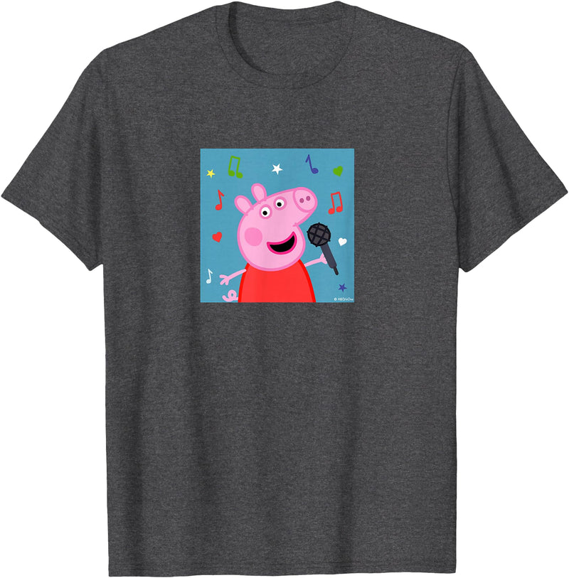 Peppa Pig - Music Album T-Shirt - Dark Heather Grey