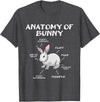 Funny Bunny Rabbit Anatomy Cute Rabbit Humor Joke T-Shirt in Dark Heather Grey
