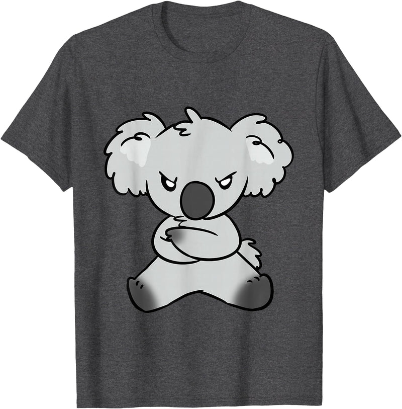 Funny and Sassy Koala Tees Angry Koala Bear T-Shirt - Gift for Koala lovers T-Shirt - Dark Heather Grey