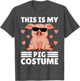 Funny Pig Costume For Men Or Boys This Is My My Pig Costume Men Pig Stuff Funny Farmer Boy Pig T-Shirt - Dark Heather Grey