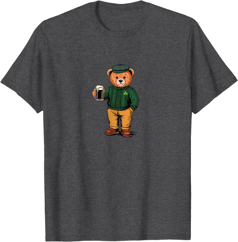 St Patricks Day Bear t -shir t St Patricks Day Bear T-Shirt - Dark Heather Grey