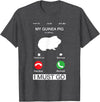 Pet Is Calling I Must Go Tees My Guinea Pig is Calling and I Must Go Phone Screen Pun Tee T-Shirt - Dark Heather Grey
