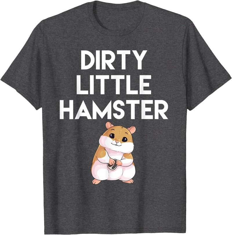 Dirty Little Hamster Cute Hamster Picture T-Shirt - Dark Heather Grey