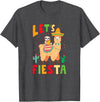 Funny Sloth And Llama Let's Fiesta Cinco De Mayo Sloth And Llama Let's Fiesta Cinco De Mayo Mexican Party T-Shirt - Dark Heather Grey