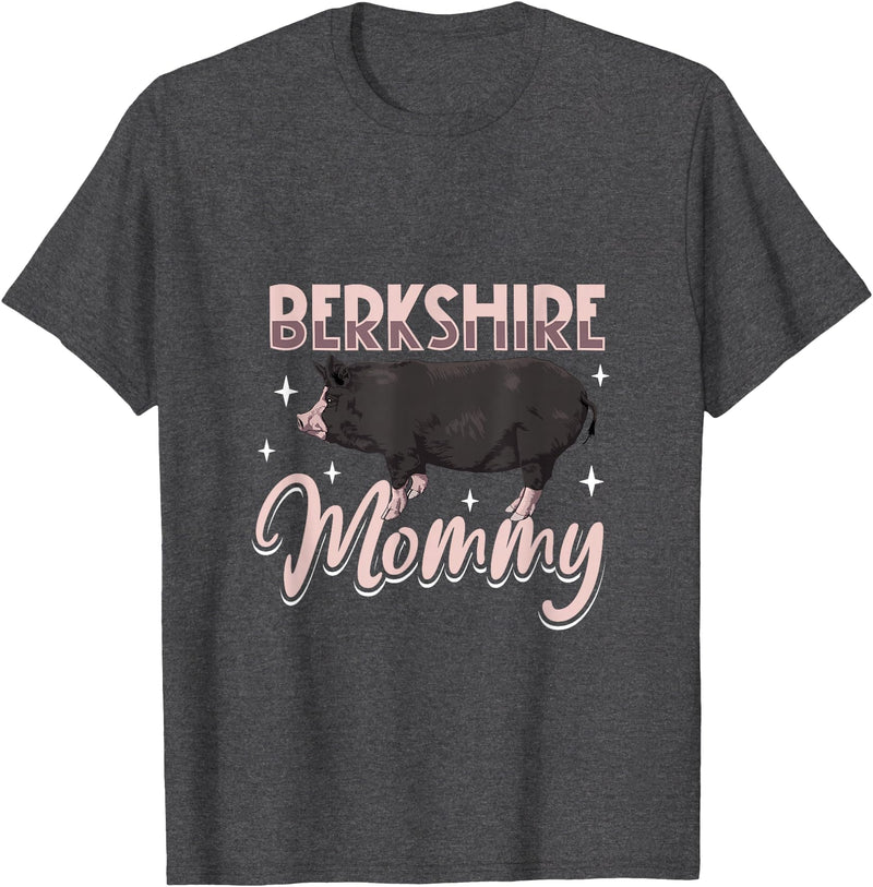 Creative Berkshire Pig designs Berkshire Pig Mommy T-Shirt - Dark Heather Grey