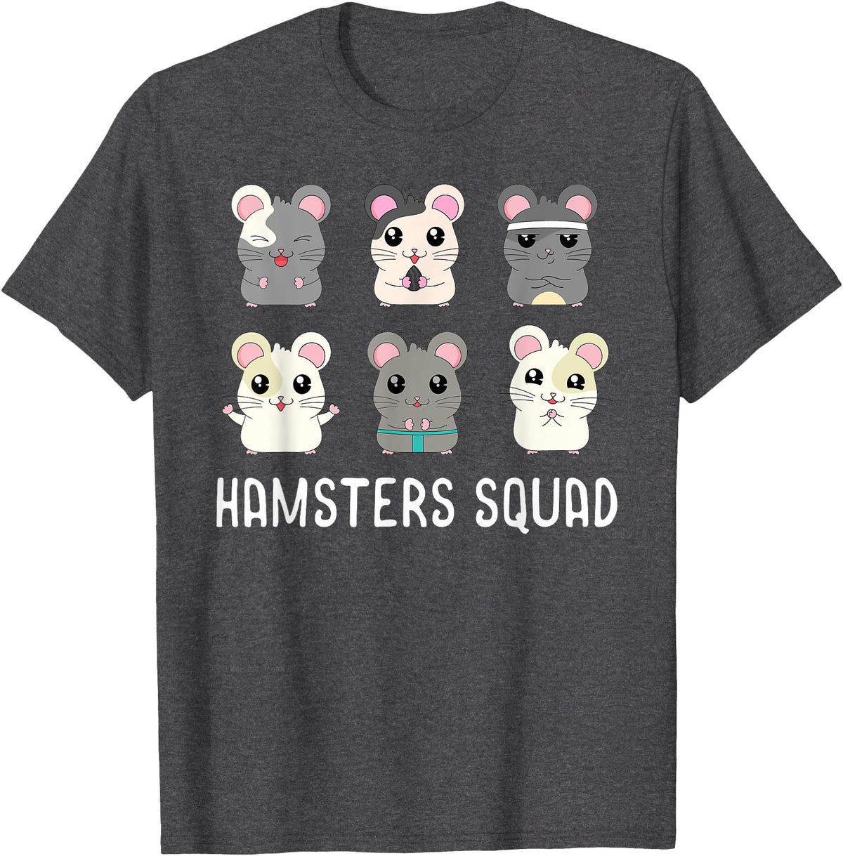 Funny Hamster Shirt Hamsters Squad Girls Boys Hamster Lover T-Shirt - Dark Heather Grey