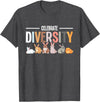 Celebrate Diversity Breeder for Rabbit Lovers T-Shirt in Dark Heather Grey