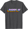 Gay Daddy AF Merch Mens Daddy AF Gay Daddy Bear LGBT Rainbow LGBTQ Pride T-Shirt - Dark Heather Grey