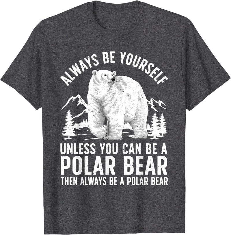 Polar Bear Gift Polar Bear Accessories & Stuff Cool Polar Bear Design For Men Women Animal Polar Bear Lover T-Shirt - Dark Heather Grey