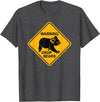 Australia Retro Koala Co. Koala Bear Warning Sign - Drop Bears Funny Koalas Australia T-Shirt - Dark Heather Grey