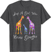 Cartba Giraffe Co. Giraffe Lover Cute T-Shirt - Dark Heather Grey